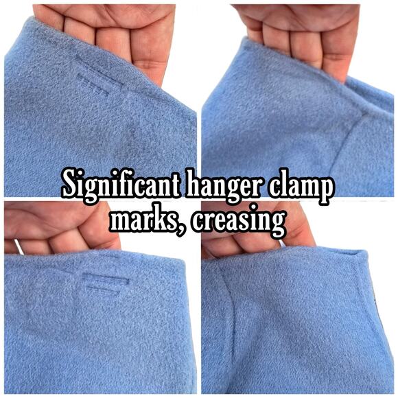 2 Wool Blend Skirts Talbots Size 8 Light Blue Wine Purple Soft Fabric Solid - Picture 5 of 12